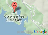 Google map thumbnail showing Occoneechee State Park's location