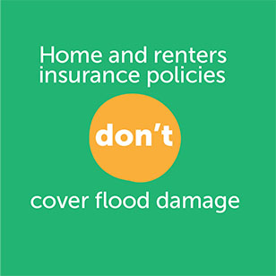 Home and renters insurance doesn't cover flooding