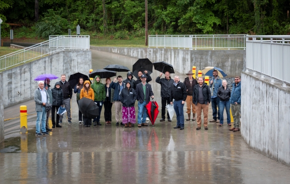Dam Safety Day group picture on Louisa Lake Dam spillway
