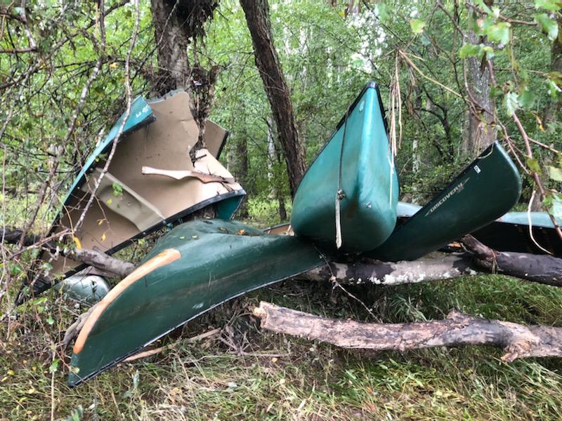 boats swept away during the flood