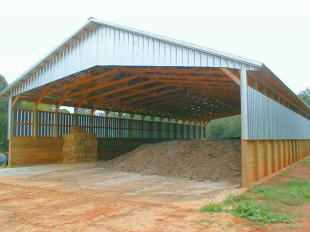 poultry litter storage shed