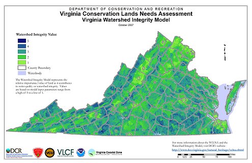 Virginia ConservationVision Watershed Integrity Model