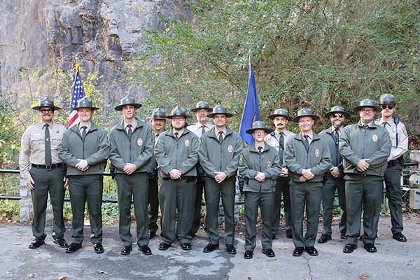 Rangers at the swearing in ceremony.