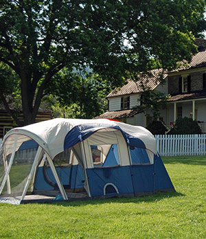 Camp in your own backyard