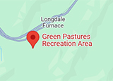 Google map thumbnail showing Green Pastures Recreation Area's location