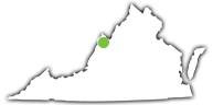 Location of Hayfields State Park in Virginia