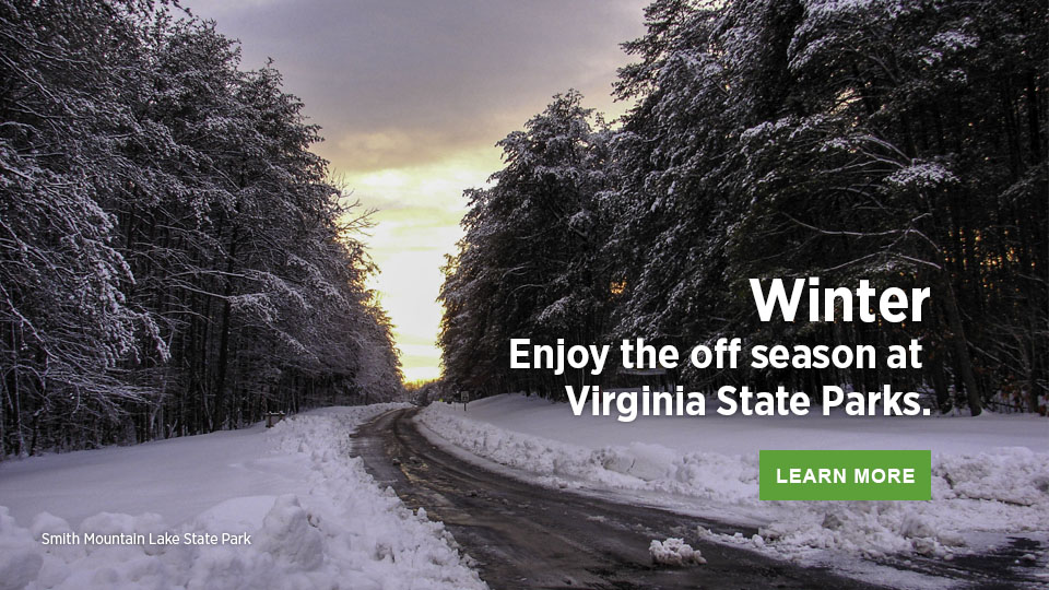 Winter road at Virginia State Parks