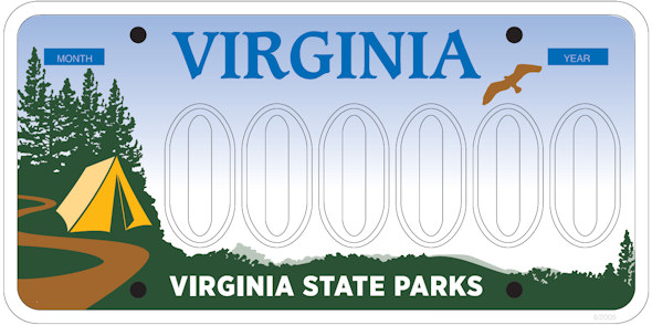 virginia state license plate