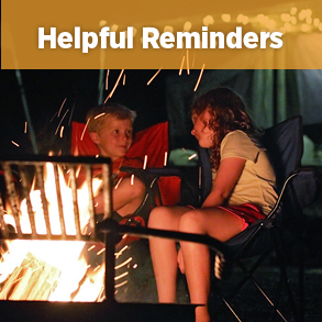 Helpful reminders about camping